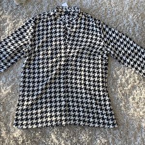 Black/White LS Blouse